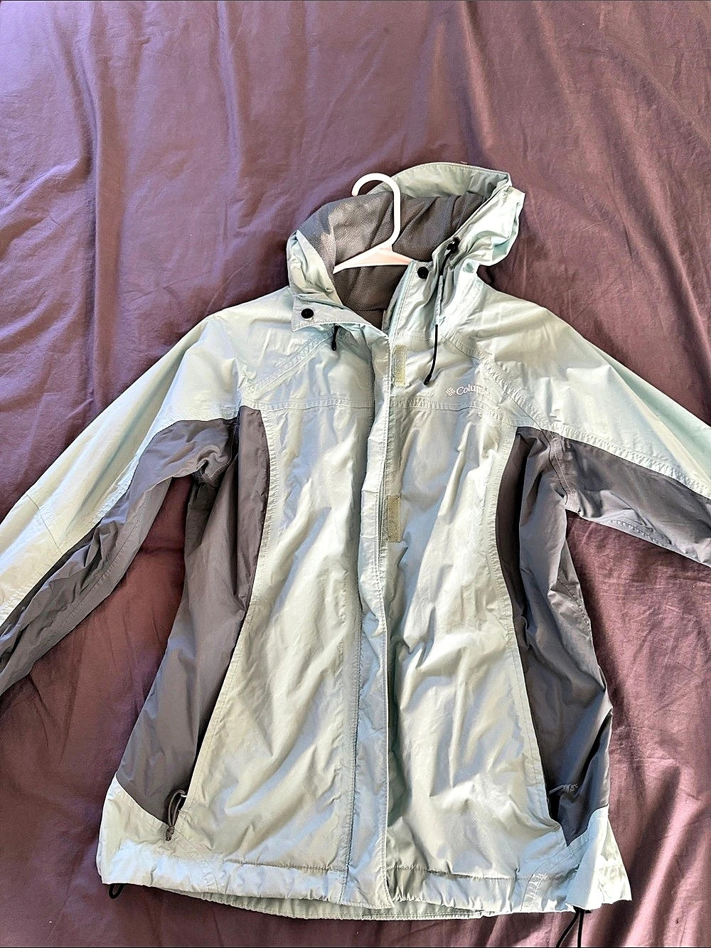 Columbia Women's Switchback II Lined Long Jacket Light Blue and Gray